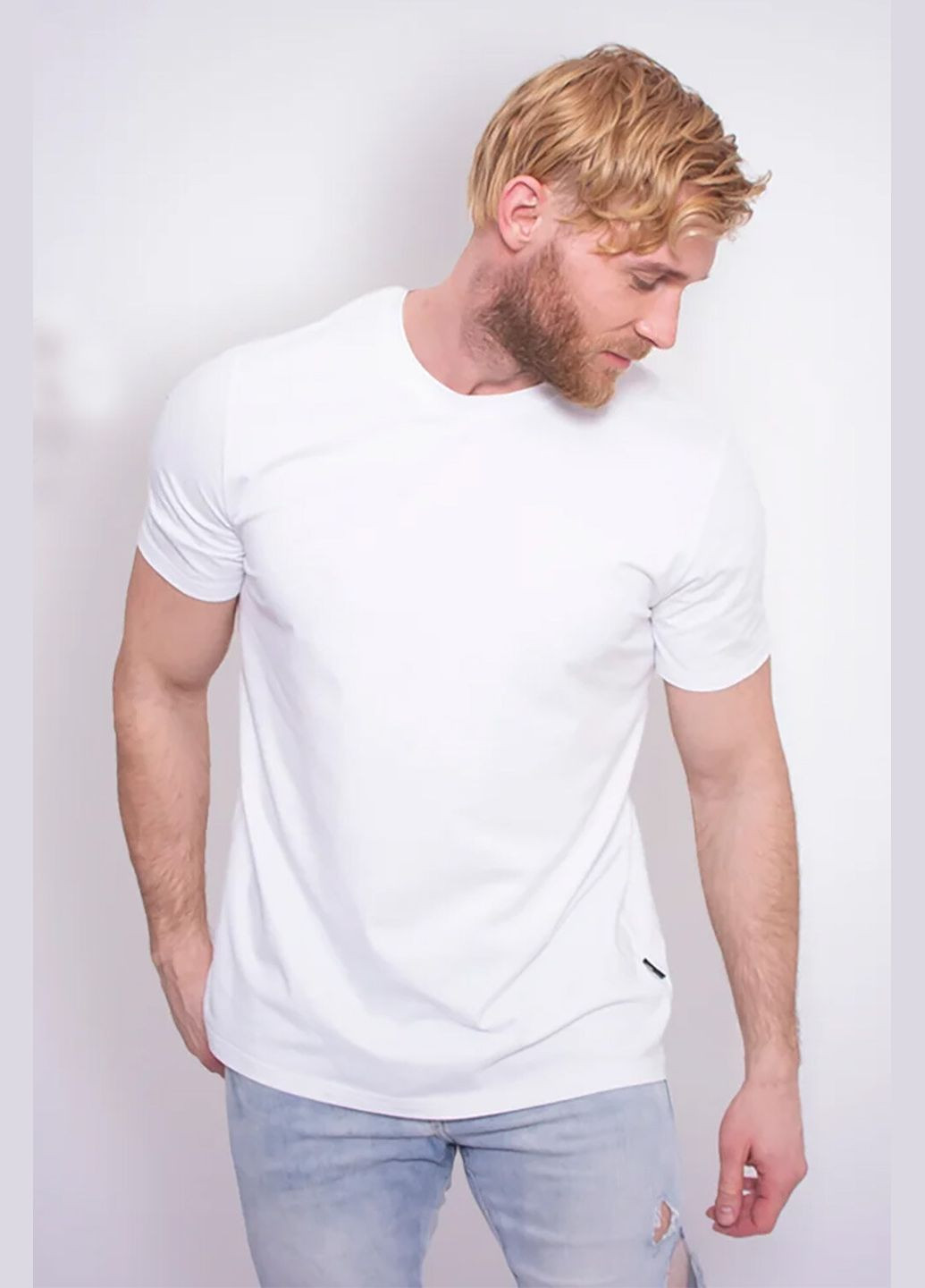 Біла чоловіча футболка simple big біла Teamv