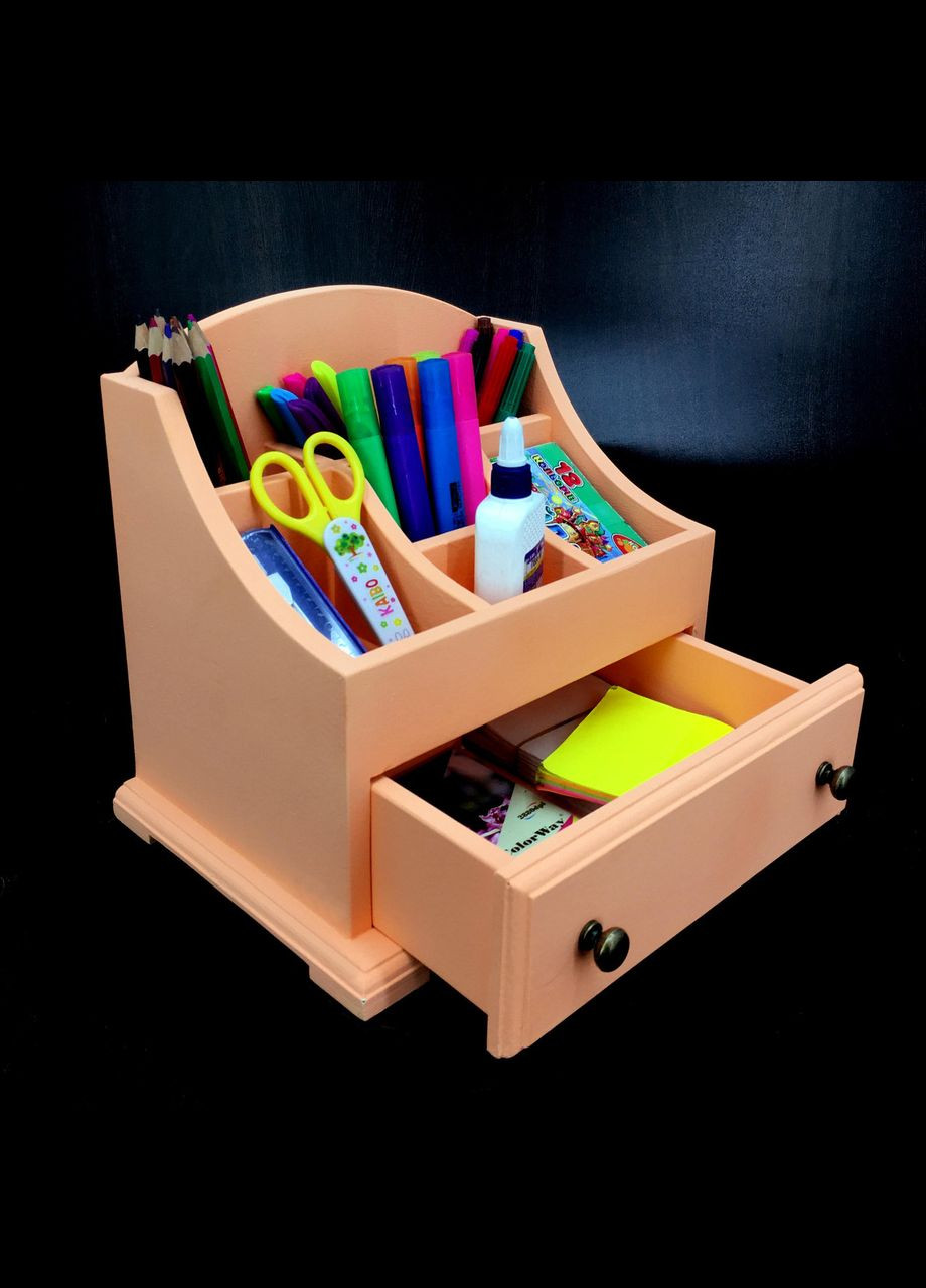 Органайзер настільний з дерева Брандон грейпфрут (КНЦ-006654) No Brand (328225667)