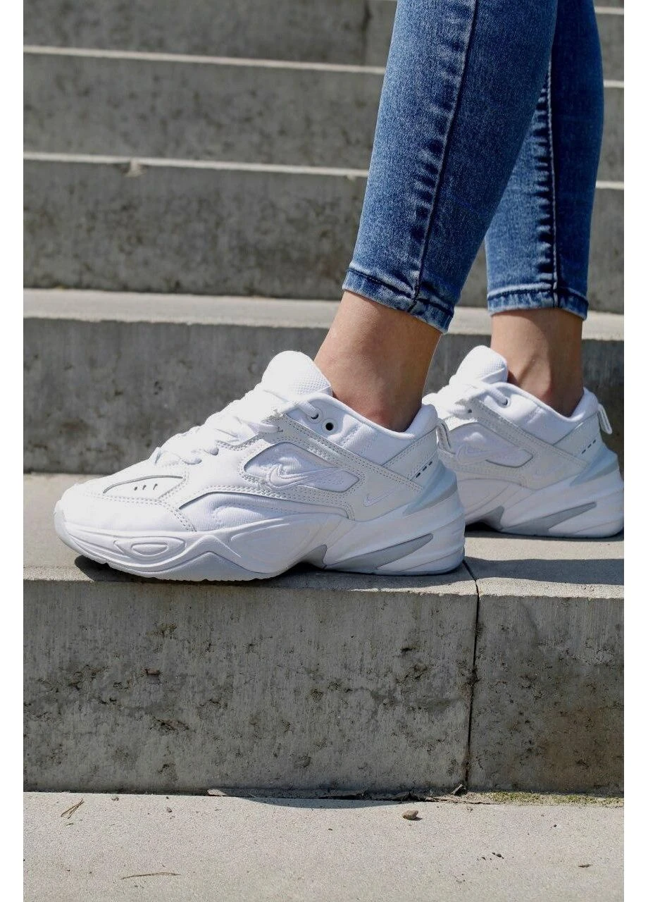 Білі кросівки чоловічі nike m2k tekno white 2 найк м2к текно білі демісезон No Brand