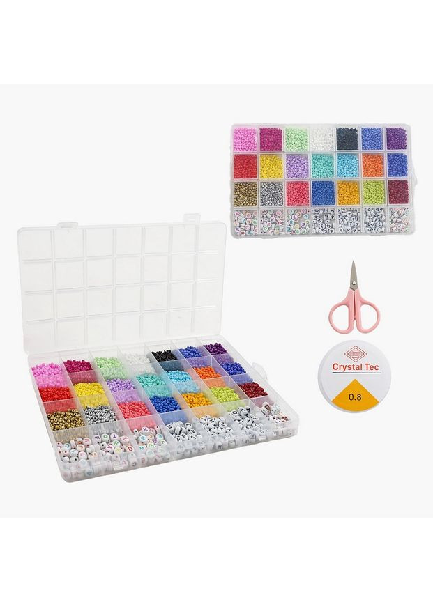 Набор бисера 610-35 B, ножницы, леска, в боксе (6969975403749) No Brand (365578766)