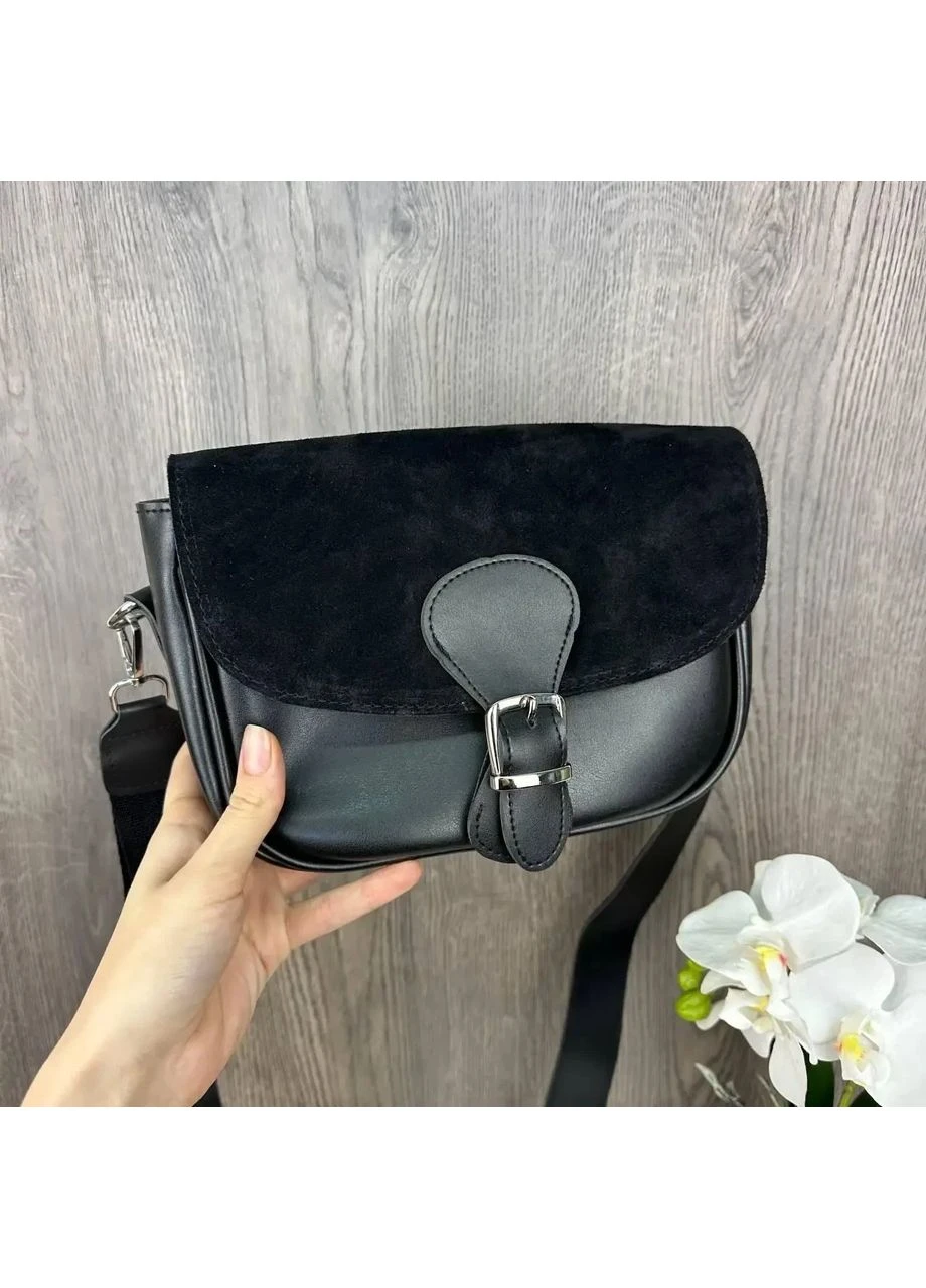 Чорна жіноча сумка клатч замшева MDR No Brand (385866803)
