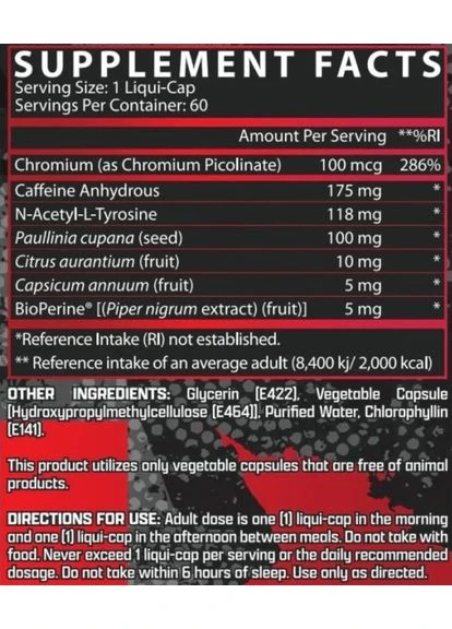 Lipo-6 Black Ultra Concentrate 60 капсул (EU) Nutrex (387022293)