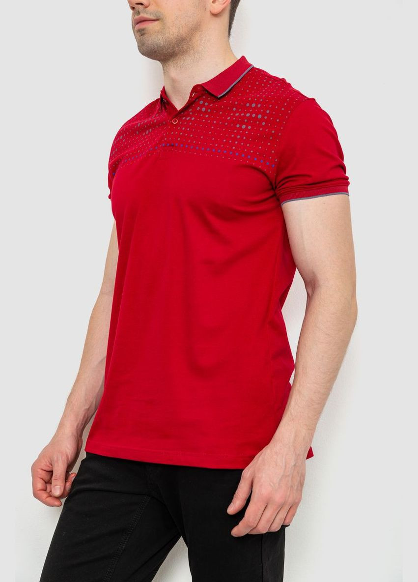 Бордовая футболка-поло мужское, цвет синий, для мужчин Ager