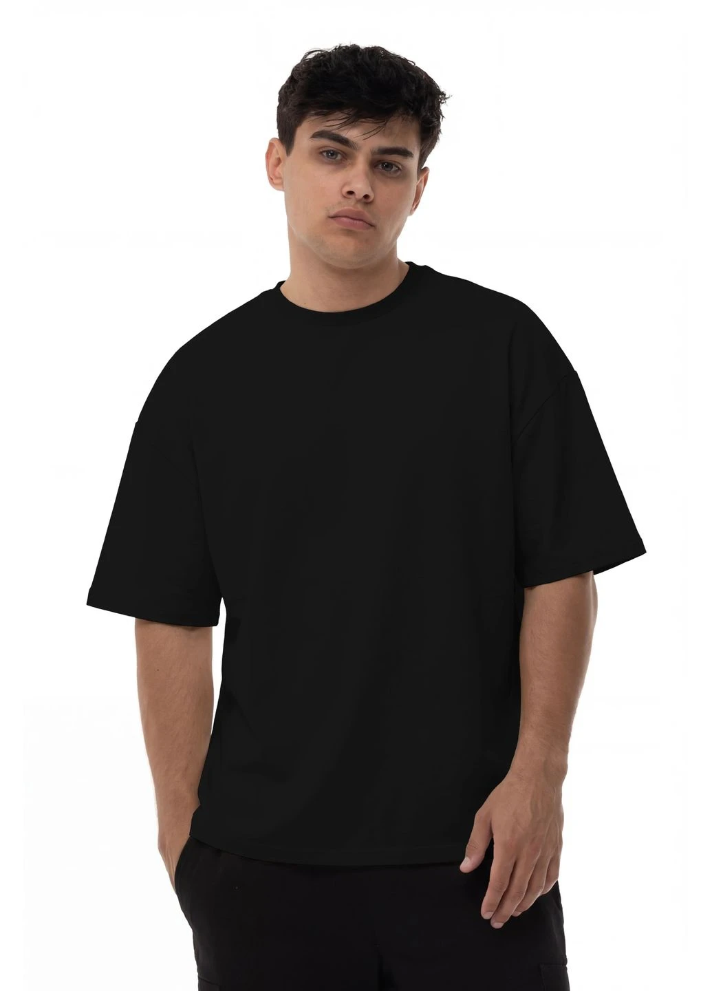 Черная футболка оверсайз мужская black с коротким рукавом Taboo clothing company