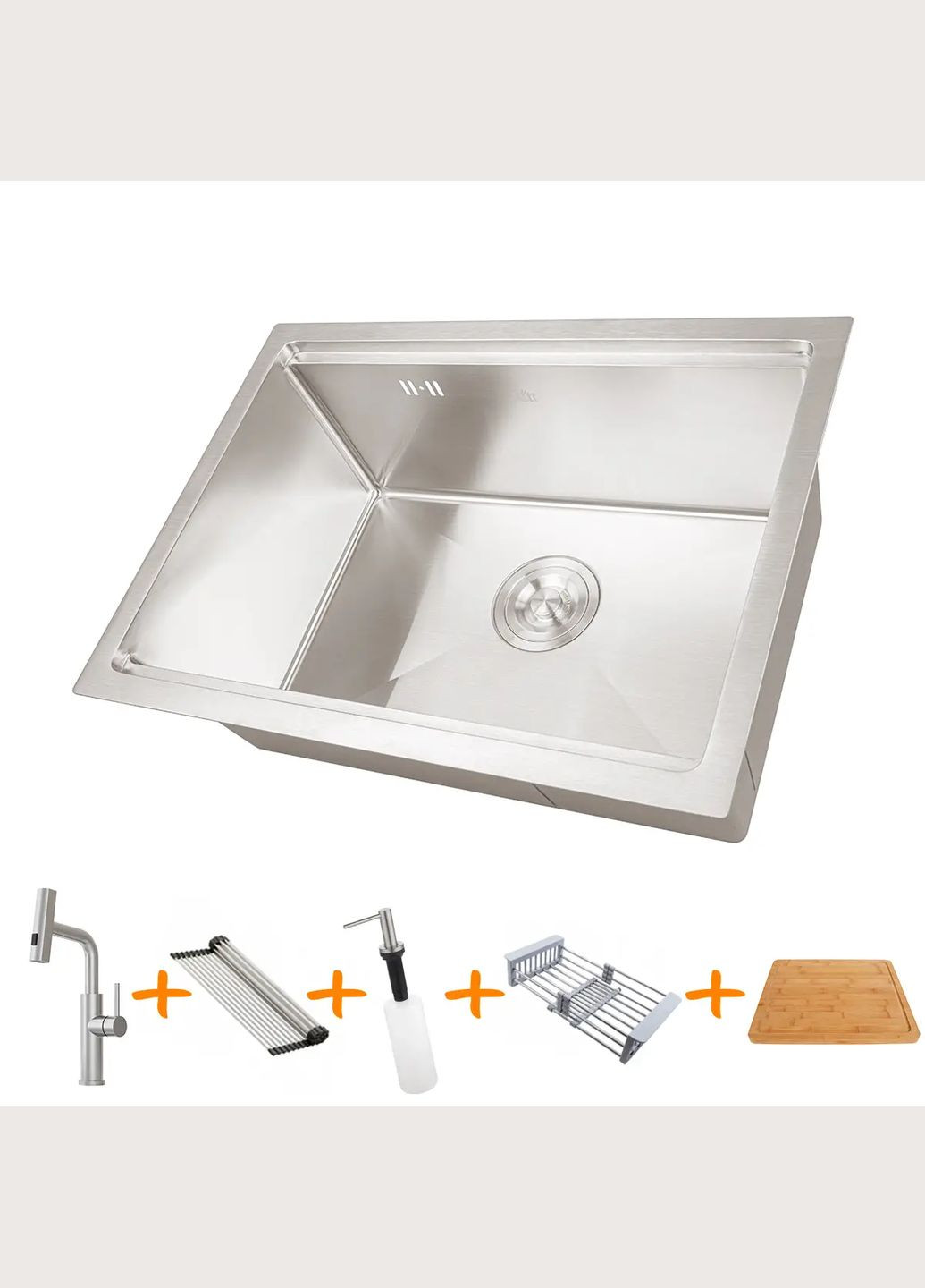 Комплект кухонної мийки та змішувача з нержавіючої сталі NS-5742 Nett (316391399)