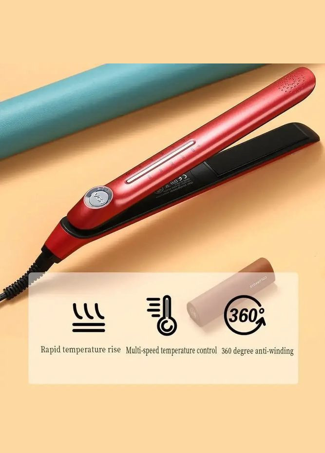 Професійна плойка щипці стайлер з керамічним покриттям V-566R 45Вт Червоний VGR (299337502)