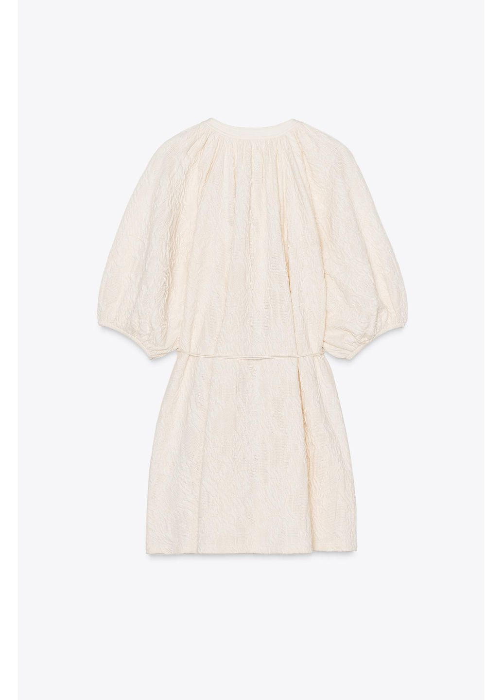 Білий фактурна сукня з паском Zara