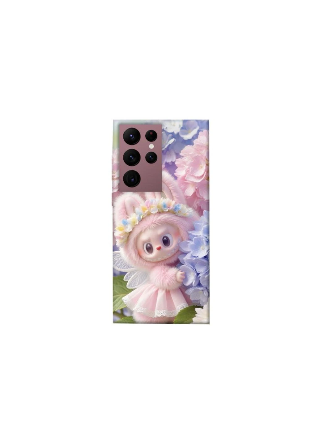 Чехол на Samsung Galaxy S22 Ultra Labubu & Flowers ver.1 Frontalka (354685919)