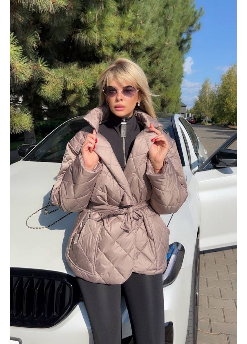 Темно-бежева демісезонна куртка, колір темно-бежевий Fashion