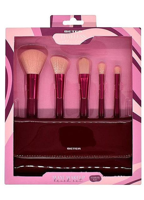 Набір пензликів для макіяжу у футлярі, 5 шт Timeless Collection Maxi Makeup Brushes Set 5шт (1446160-27236923) Beter (368654321)