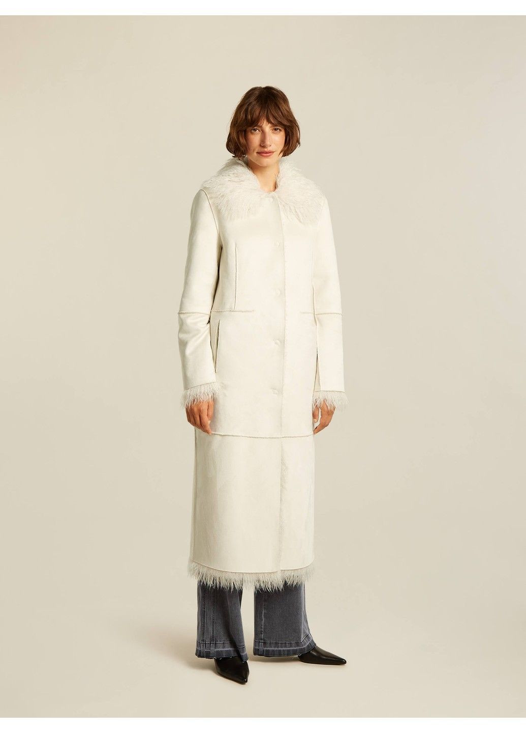 Белое демисезонное Женское пальто Белый Beaumont