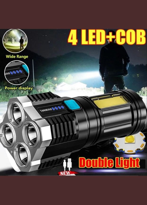 Фонарь-лампа ручной светодиодный на аккумуляторе многофункциональный производный USB (LS03) HeadLight (368499570)