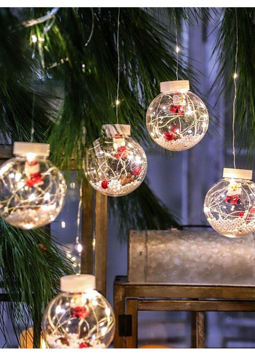 Гірлянда куля декор в середині холодна біла No Brand (365284848)