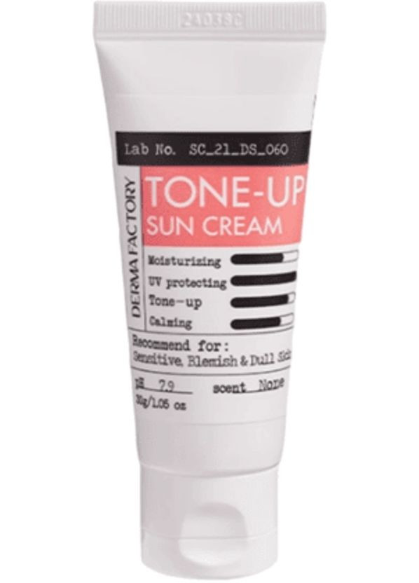 Солнцезащитный крем для проблемной кожи лица Tone Up Sun Cream SPF 50+ PA++++ 30g DERMA FACTORY (368657551)