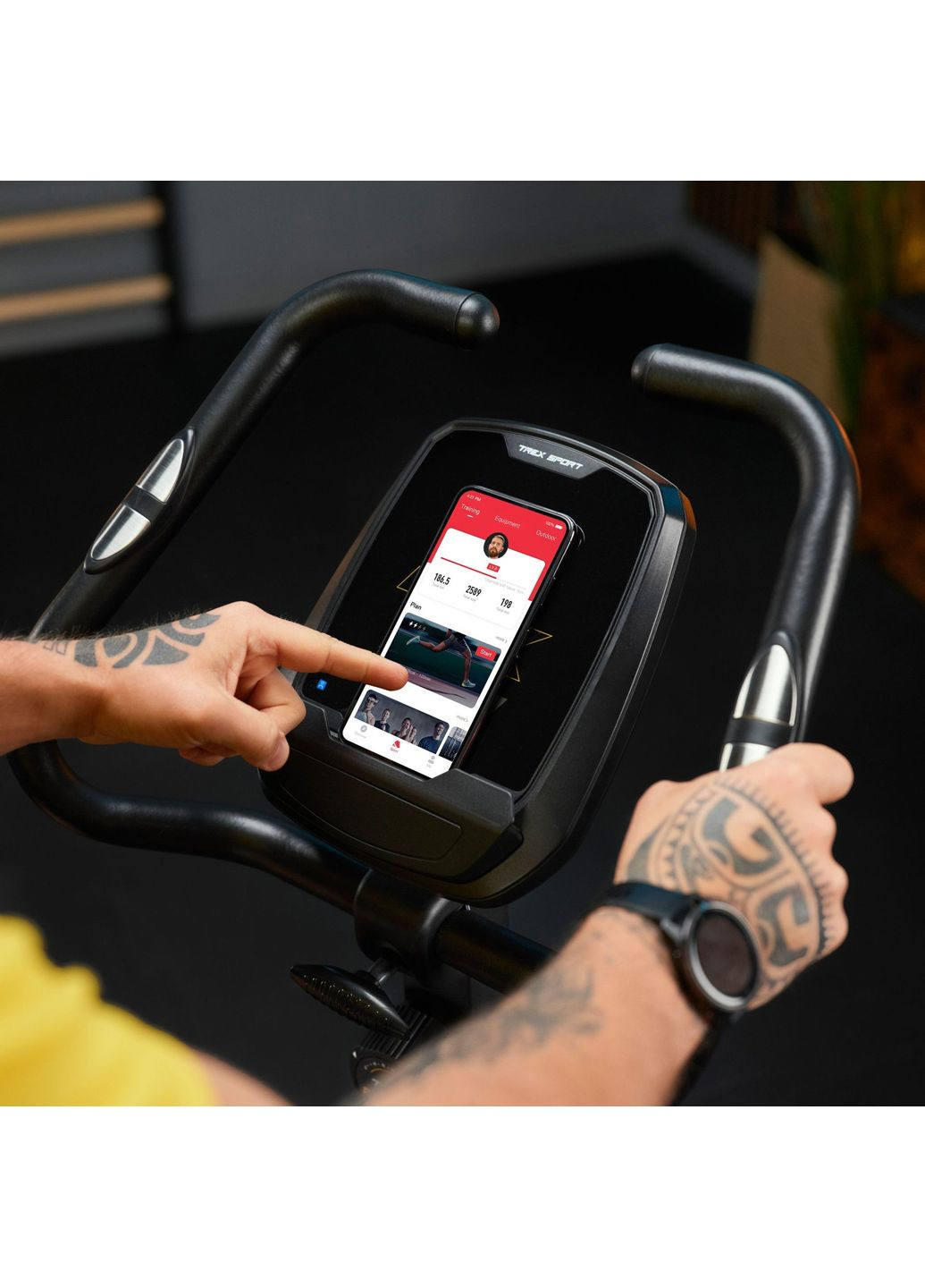 Велотренажер TX-500MB IRON магнитный белый TREX Sport (361952154)