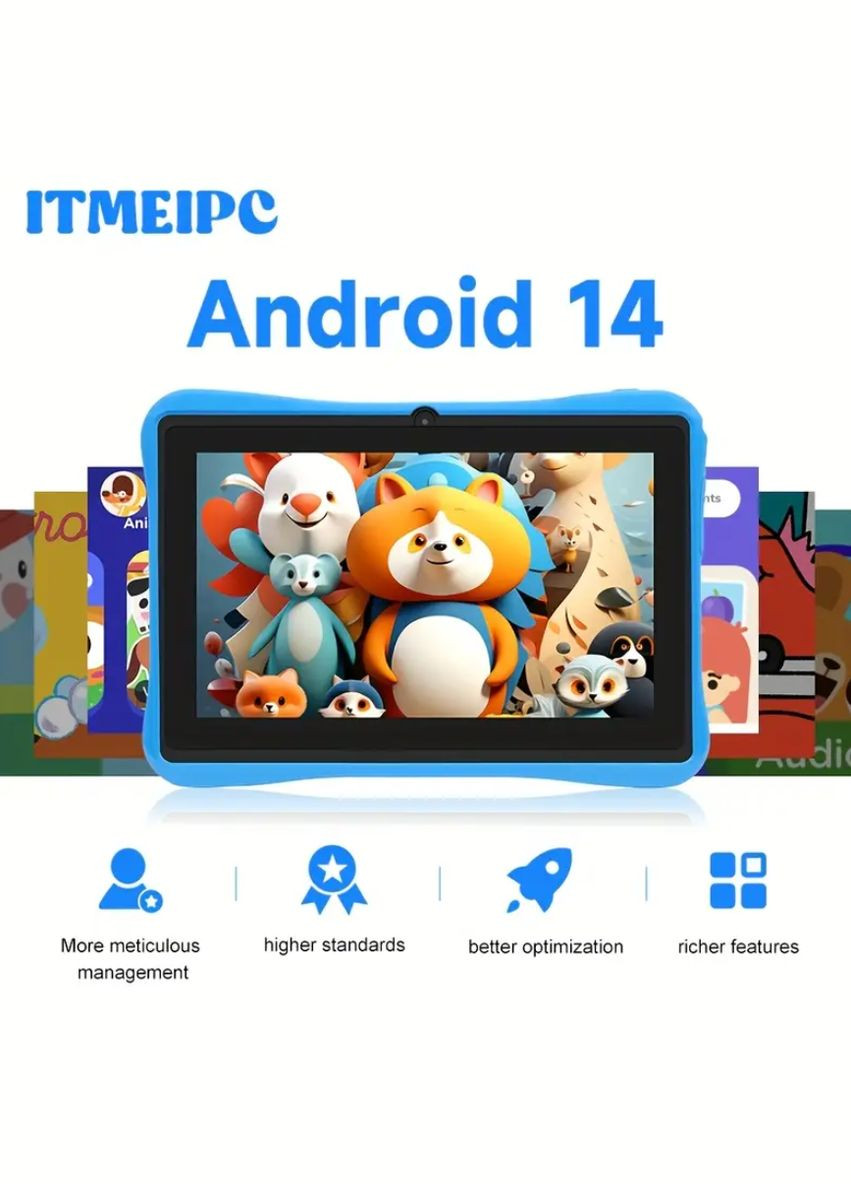 Детский планшет ITMEPC 4ГБ + 32ГБ и защитный чехол с подставкой Фиолетовый No Brand (337990448)