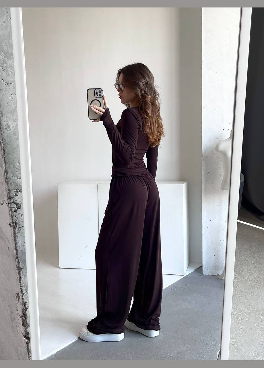 Жіночий комплект лонгслів з штанами No Brand (321615603)