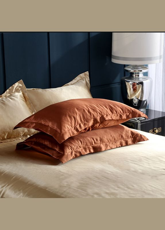 Атласна постільна білизна Напівторна Кава з молоком 145 x 210 наволочки 2 х 50х70 см, 2 х 70х70 см (141415) No Brand (308755047)