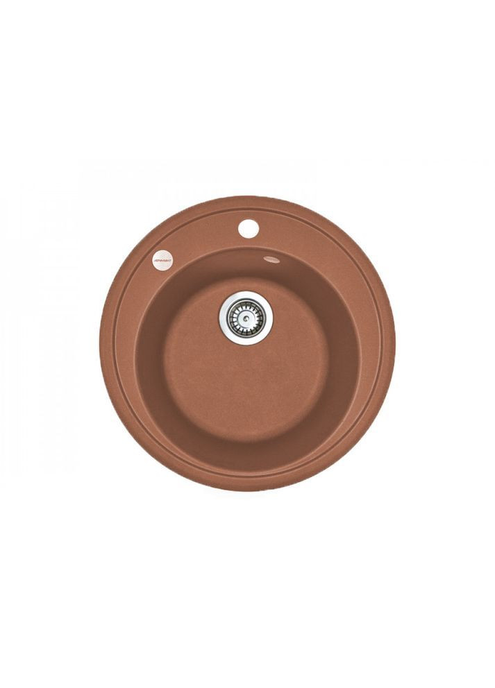 Кухонная мойка из искусственного камня/кварцевая 510×200 мм, круглая SUN Terra-cotta Терракотовая (30010510200) Adamant (368157227)