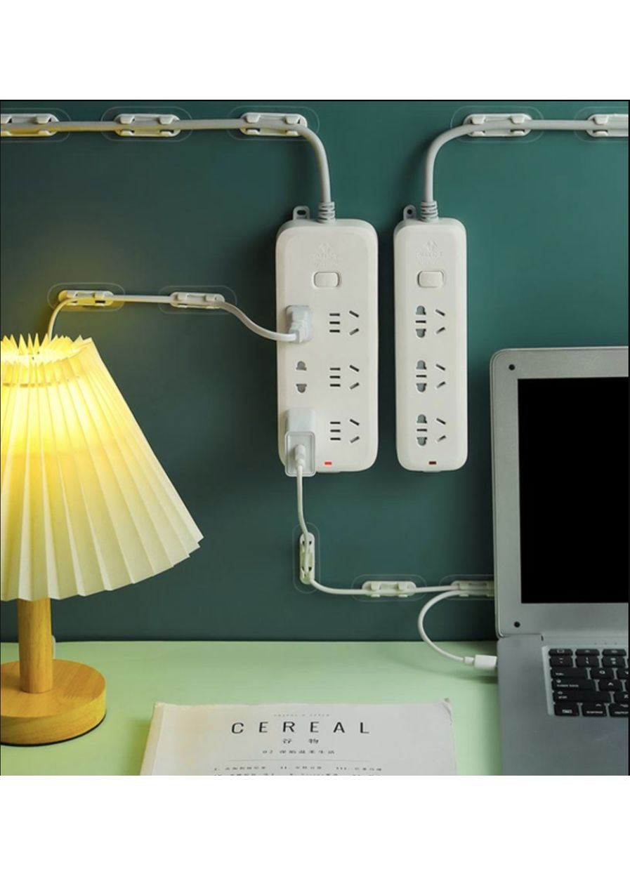 Тримач фіксатор кабелю стяжка для дроту органайзер кабель менеджмент 10 шт Прозорий REO (358934987)