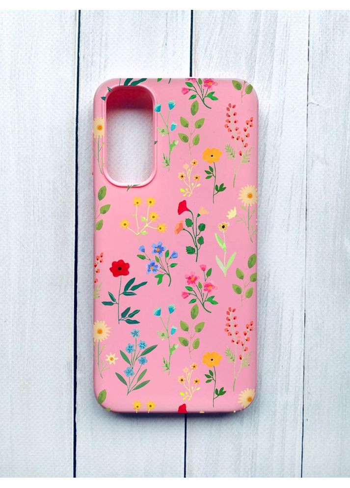Матовий чохол на Samsung Galaxy A24 Рожевий Квітковий фон (принт 269) CASE CONTROL (360666635)