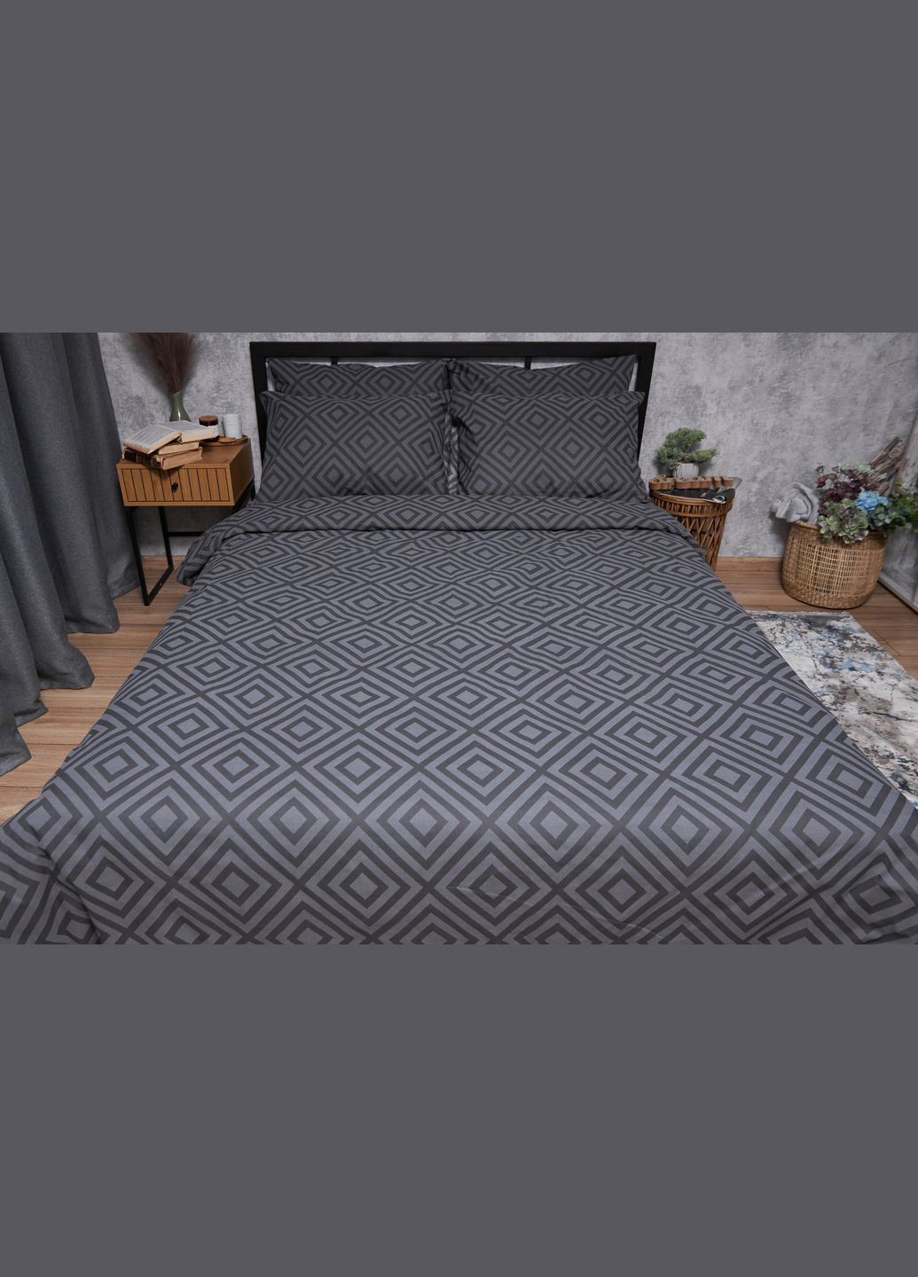 Комплект постільної білизни Бязь Gold Люкс «» двоспальні 175х210 наволочки 4х70х70 (MS-820004664) Moon&Star Storm (293147952)