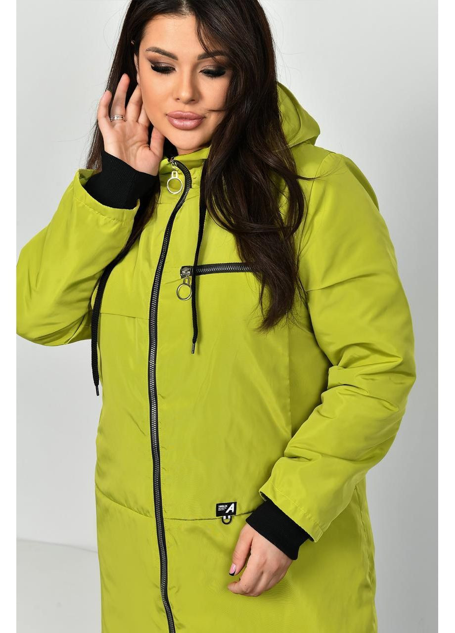 Лаймовая зимняя женская теплая куртка куртка-пальто No Brand