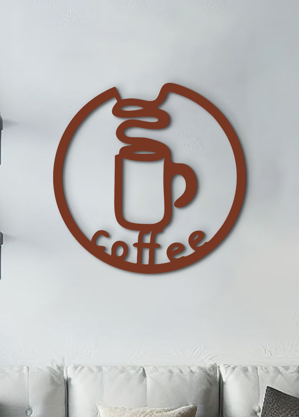 Декоративное панно из дерева, интерьерная картина на стену "Дрип кофе", стиль минимализм 30х30 см Woodyard (291843163)