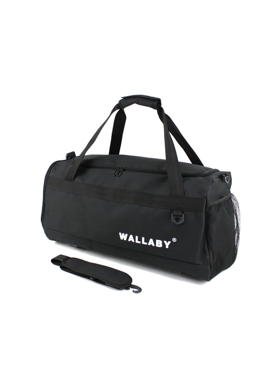 Большая спортивная сумка с карманом для обуви 3060 черная Wallaby (301221366)