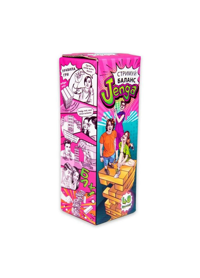 Настільна гра "Стримуй баланс Jenga" 30722, 48 брусків, українською мовою Strateg (333700298)