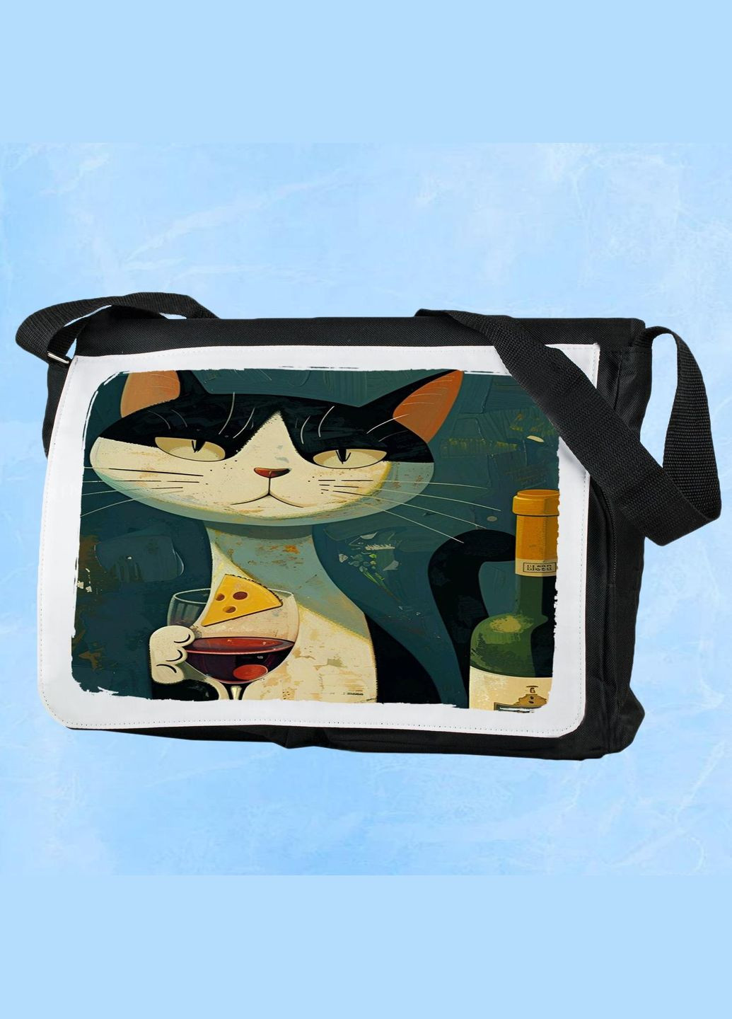 Чоловіча (жіноча) сумка через плече для спортзалу дорожня універсальна Art #129 Чорний No Brand (322119358)