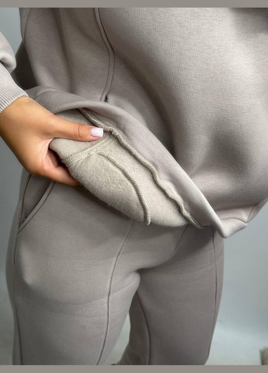 Спортивный костюм КОКЕТКА на флисе с затяжками () Капучино V.Velika (316632400)