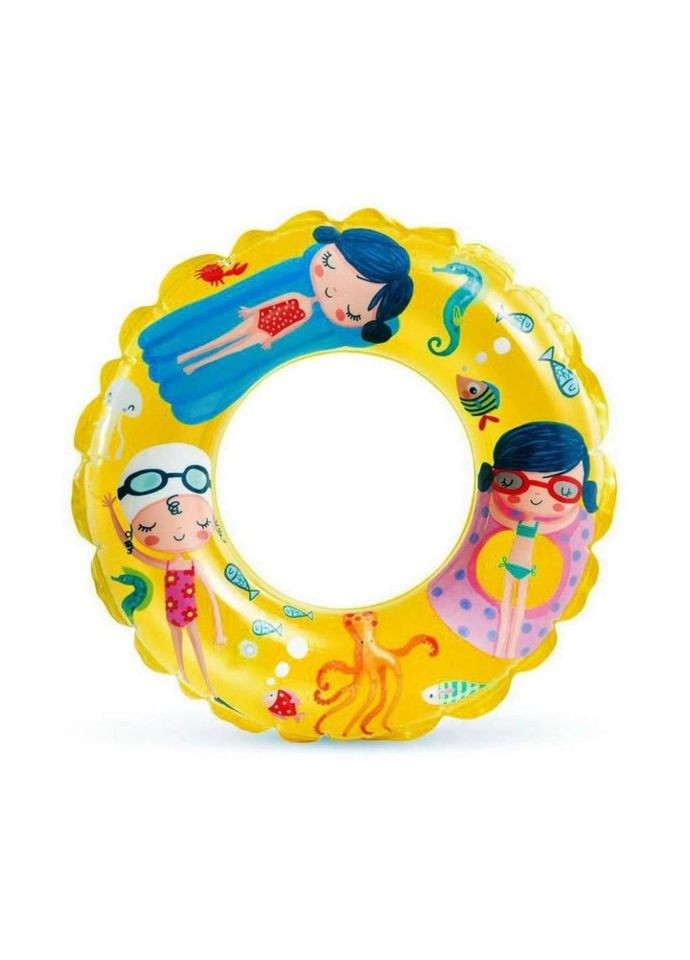 Дитячий надувний круг "Рибки" 59242(Yellow) 61 см No Brand (339776656)