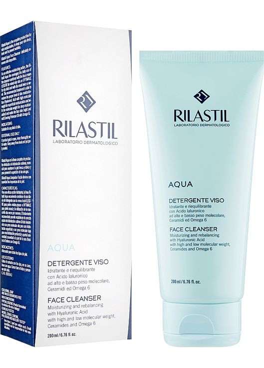 Делікатний очищувальний гель для обличчя Aqua Detergente Viso 200ml (896916-5298) Rilastil (368639904)
