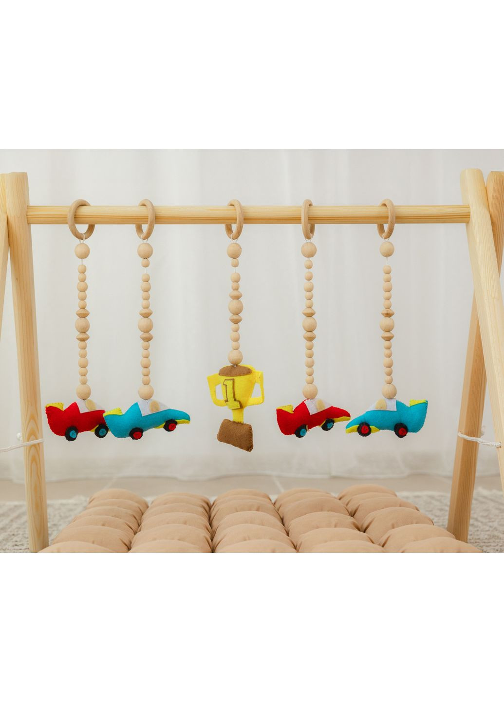 Мобіль дерев'яний підлоговий Бебі Джим XRMASTER Чемпіон з матрациком Капучино No Brand (350313842)