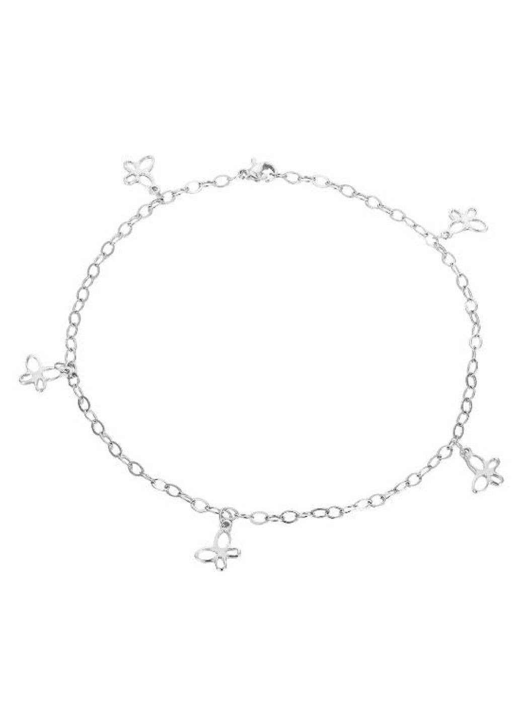 Женский браслет на ногу бабочка из медицинской стали длина регулируется до 26 см BA-026 No Brand (299486481)