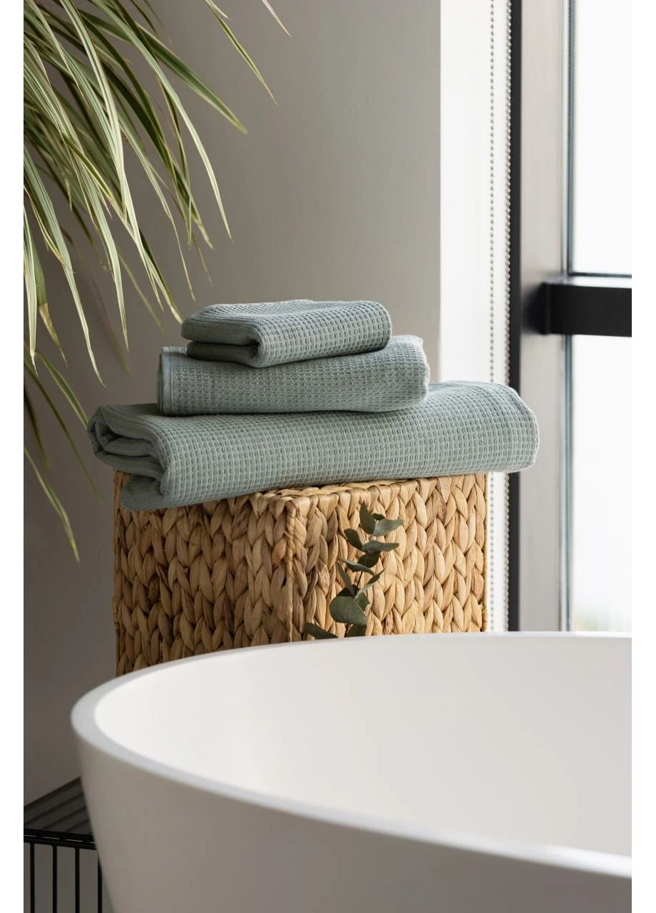 Набор вафельный Халат S-M + полотенца 30х50см, 50х90см, 70х140см HYGG (370367035)