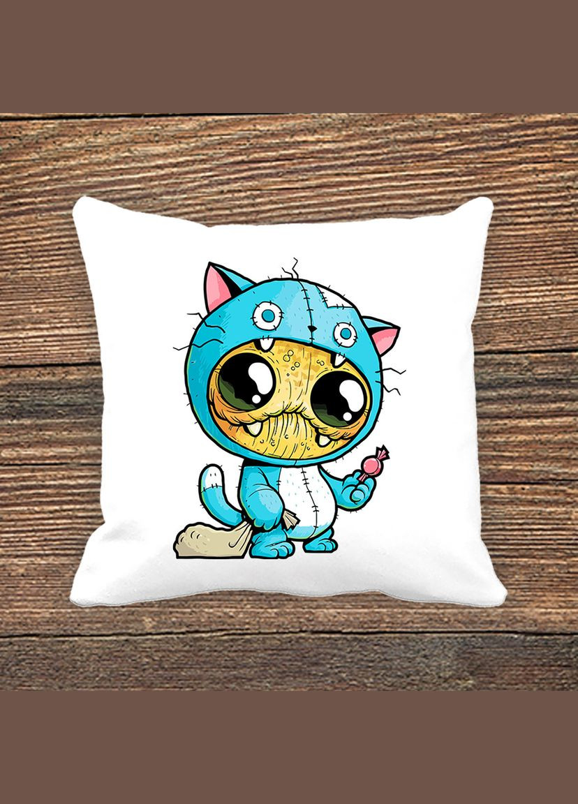 Подушка з принтом Кіт з цукеркою Кавун (316095677)
