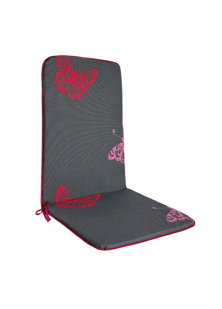 Подушка садова на стілець 115х48 см сіра з візерунком No Brand (324830771)