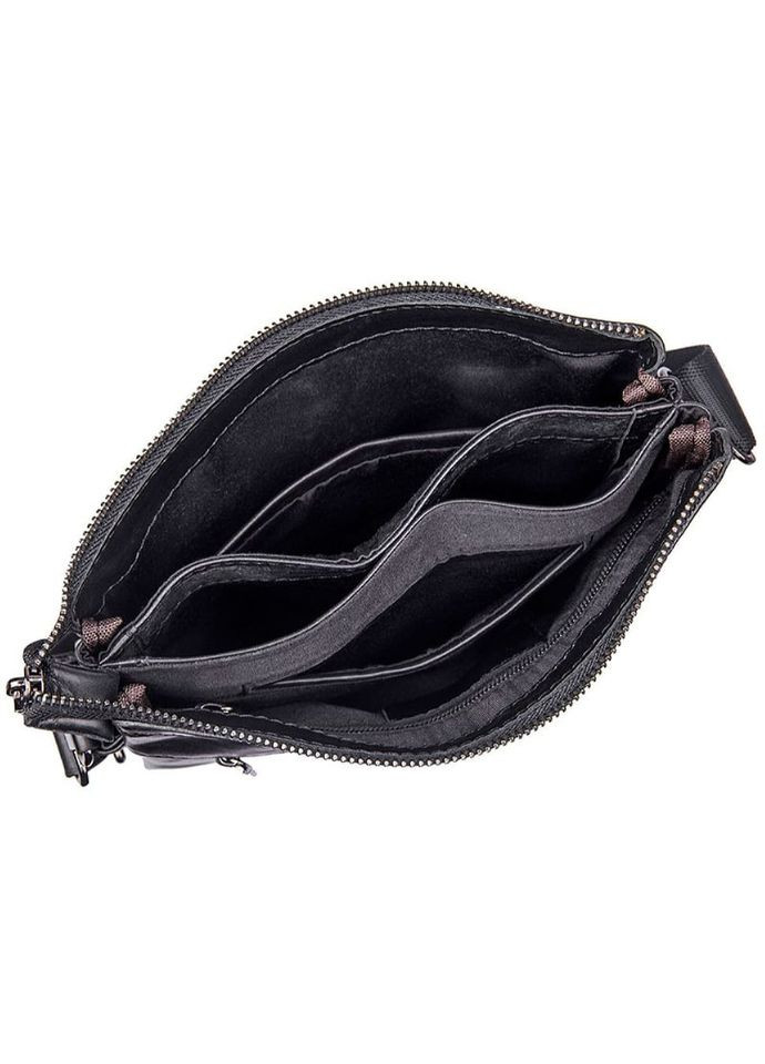 Уникальная кожаная сумка через плечо, черный цвет,, JD1023A John McDee (329146707)