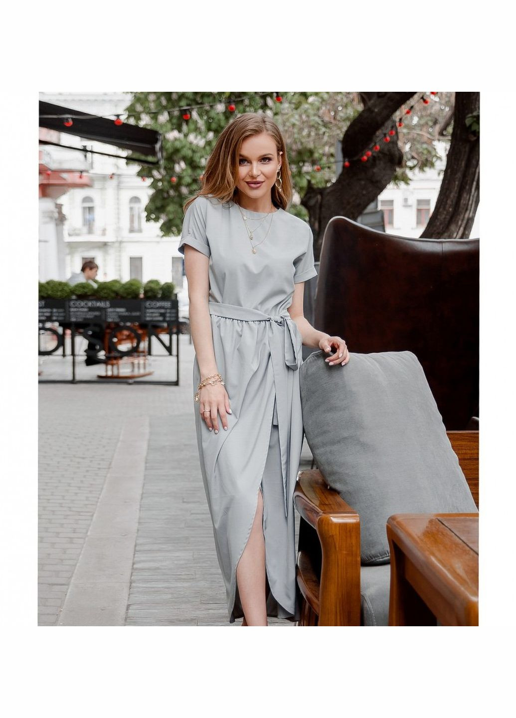 Светло-серое платье Liton