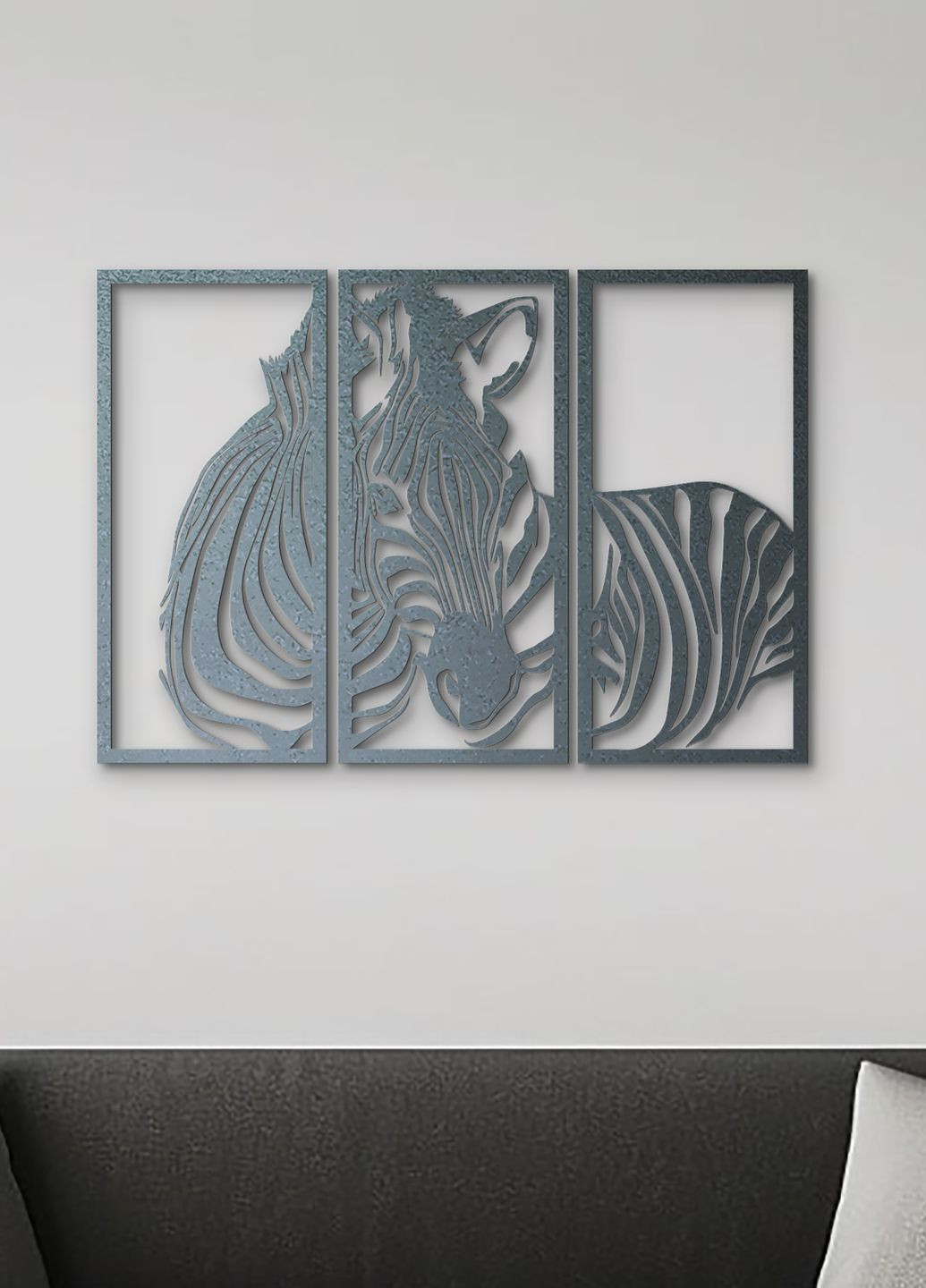 Декор в комнату, деревянная картина на стену "Зебра модульная картина", стиль минимализм 30х43 см Woodyard (292112811)