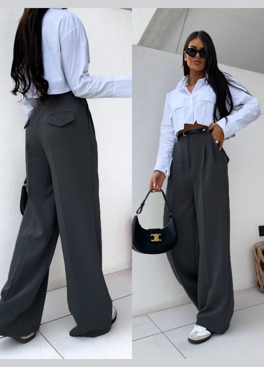 Біла бавовняна сорочка з довгим рукавом і двома кишенями на грудях, якісна легка укорочена літня сорочка No Brand 2013 (300258370)