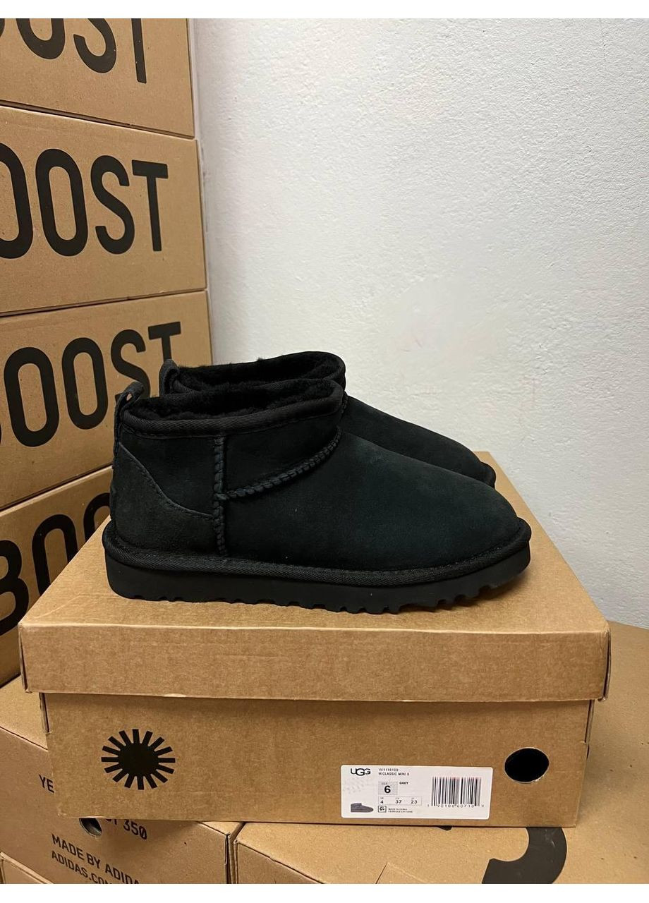 Жіночі Уггі UGG Ultra Mini Black (Замша) (366197014)