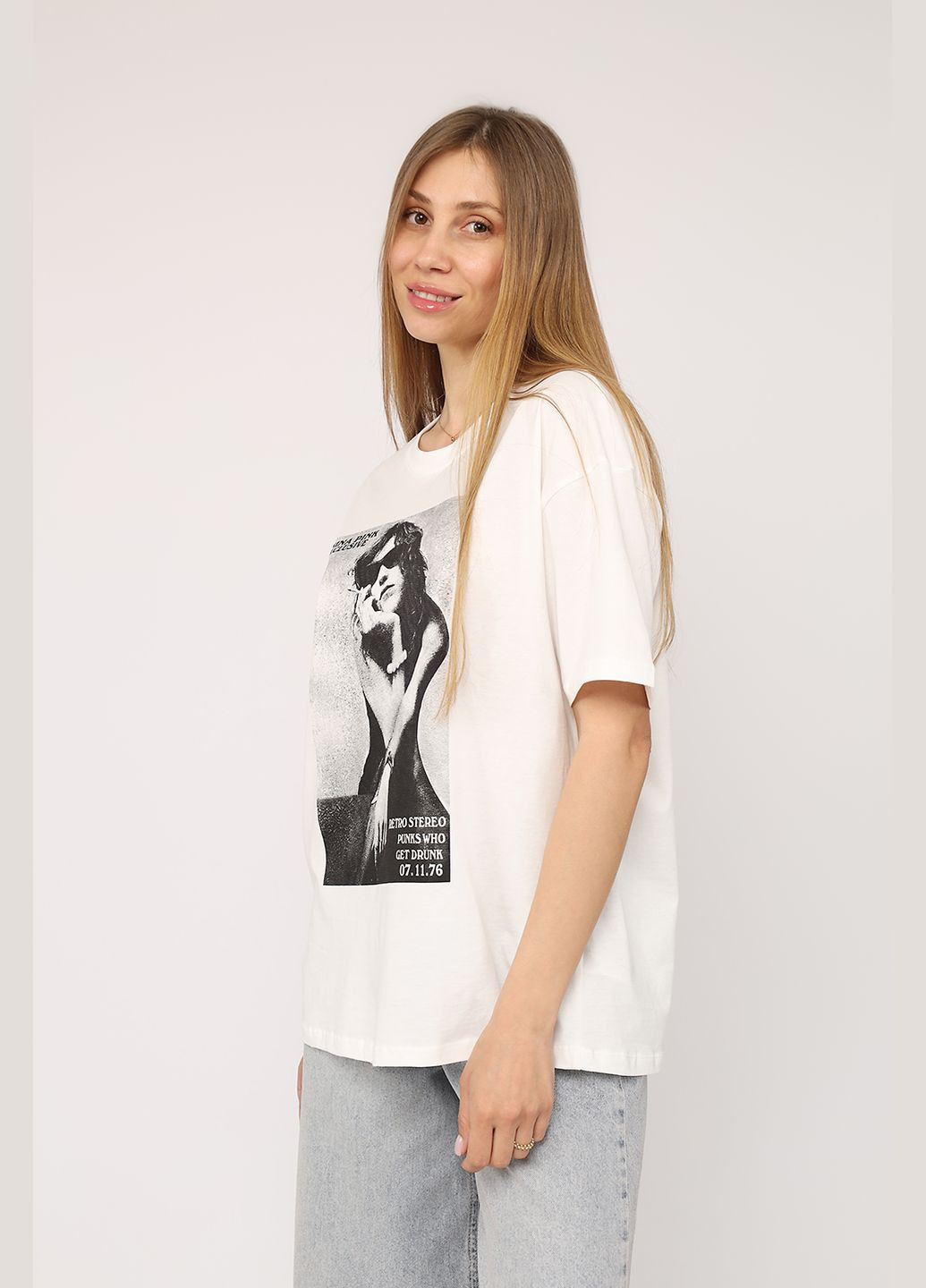 Футболка с коротким рукавом женская цвет молочный ЦБ-00275739 TOP GIRL - (332330064)