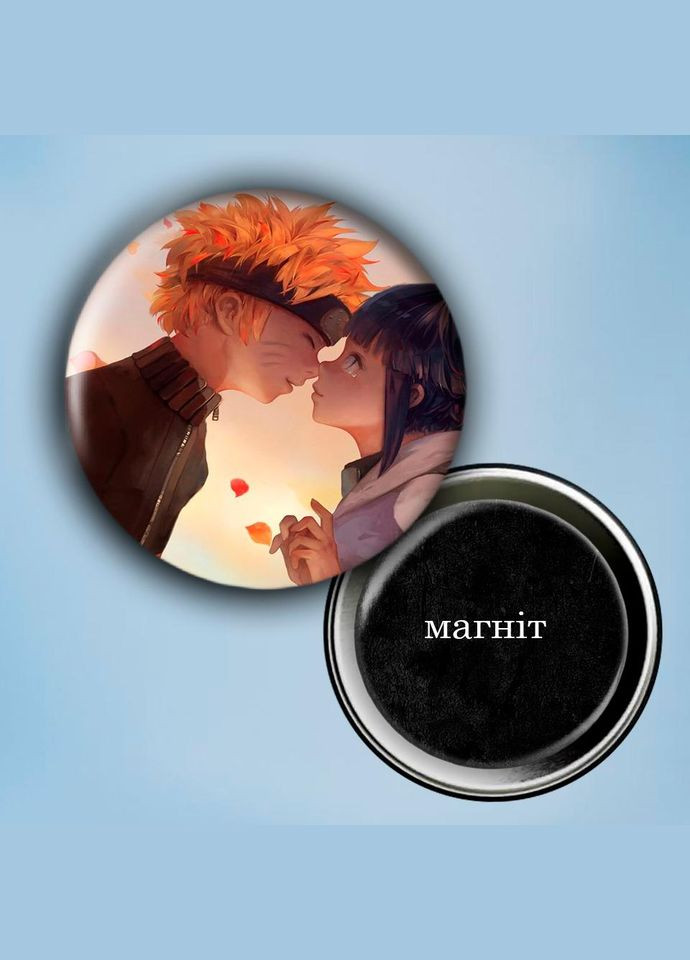 Фотомагніт (магніт на холодильник) Аніме Наруто #0001 56 мм чорний No Brand (309160137)