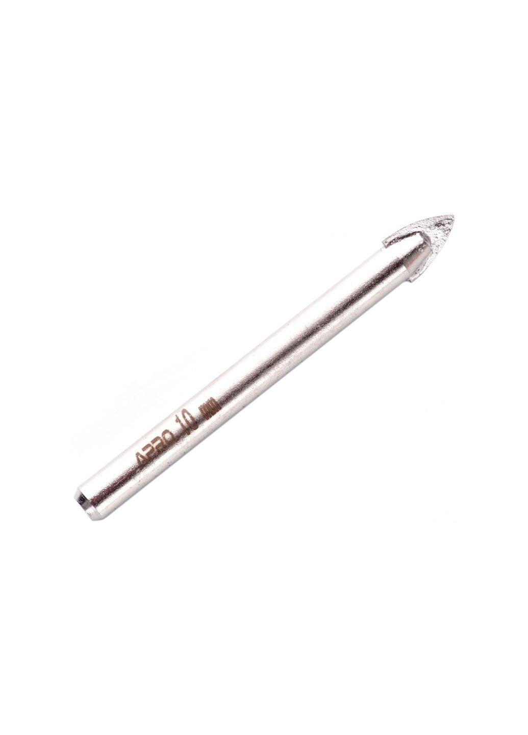 Сверло для стекла и керамики 10 мм для дрели, копьевидный, длина 80 мм Apro (332202408)
