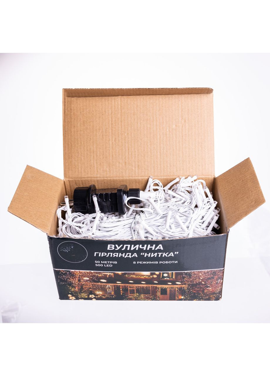 Гирлянда Рождественская фея уличная 50 м 500 LED белый провод Желтый CF500L50MWY Jooki (366037749)