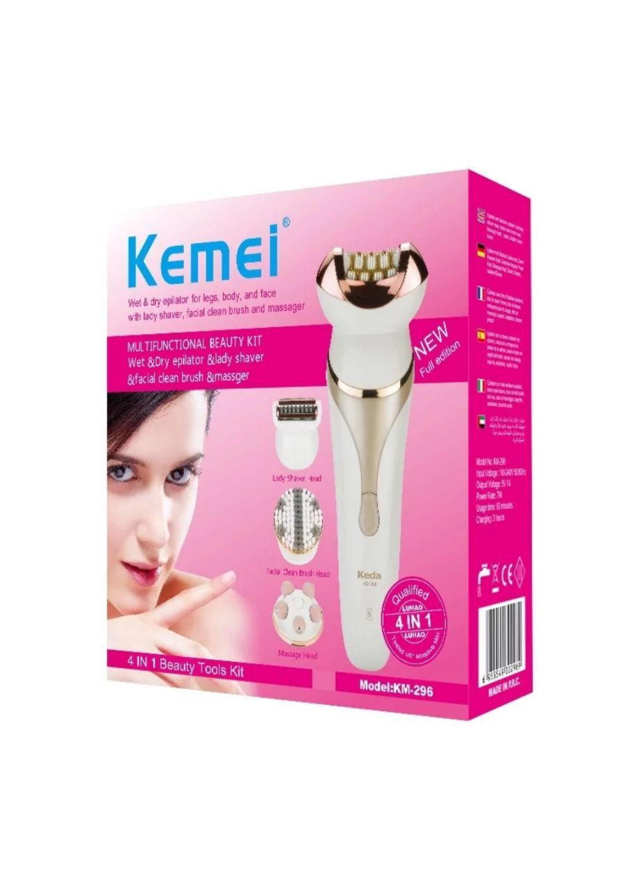 Епілятор для чищення та масажу обличчя Kemei KM-296 (300024389)