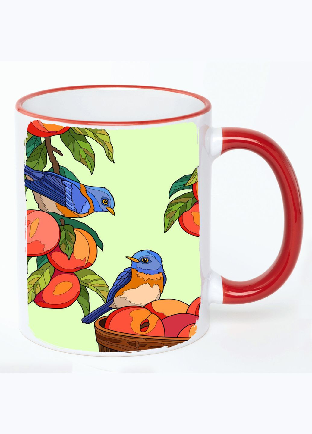 Чашка с детским рисунком (кружка, кружка) #0033 Белая с Красной ручкой 330 мл No Brand (322712415)